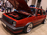 Red Mk2 Volkswagen Golf with VR6 Engine