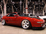 Red W20 Toyota MR2 on WORK Meister S1 3P Wheels