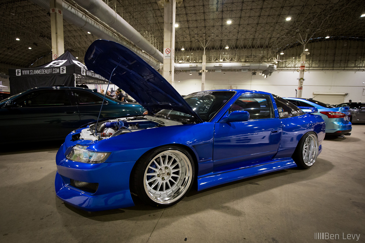 Blue Nissan S13 with Odyvia Front