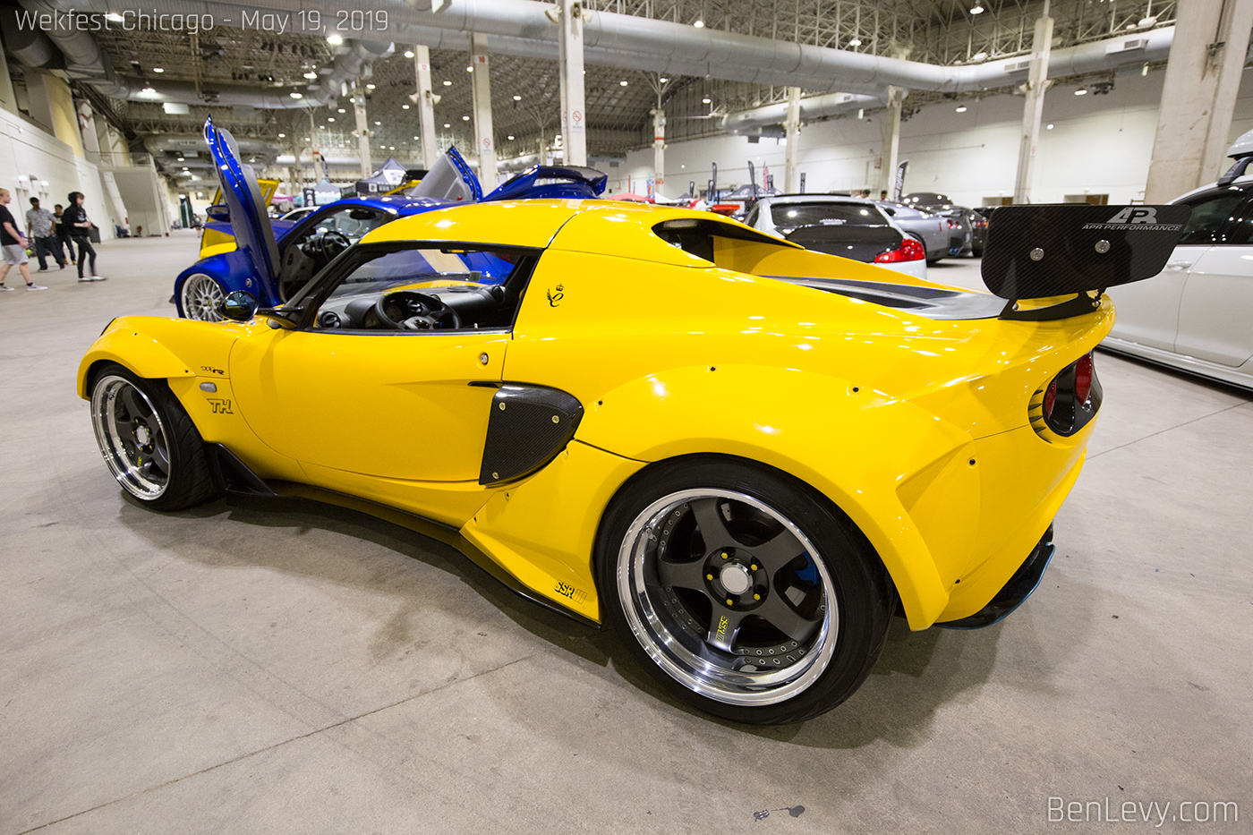 Yellow Lotus Elise with SSR Professor Wheels