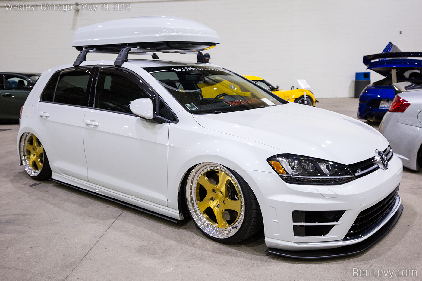 White Volkswagen Golf R