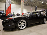 Black Nissan 240SX with 180SX Kouki Aero Kit