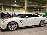 White Nissan GT-R