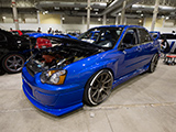 Blue Subaru WRX with NvUS Car Club