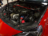 Carbon fiber engine covers in Scion FR-S