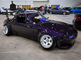 Purple Mazda Miata with Low Profile Headlights