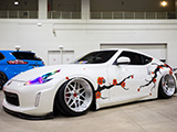 Nissan 370Z with Cherry Blossom stickers