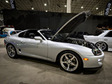 Silver Toyota Supra with CCW SP500 wheels