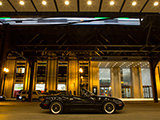Mazda Miata under L tracks in Chicago