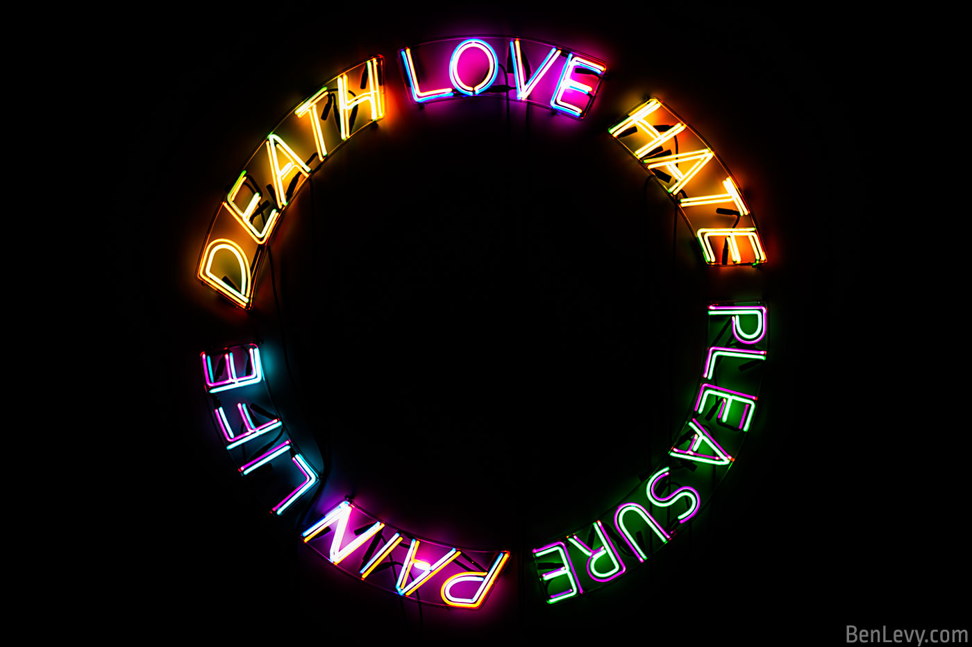 Life, Death, Love, Hate, Pleasure, Pain by Bruce Nauman