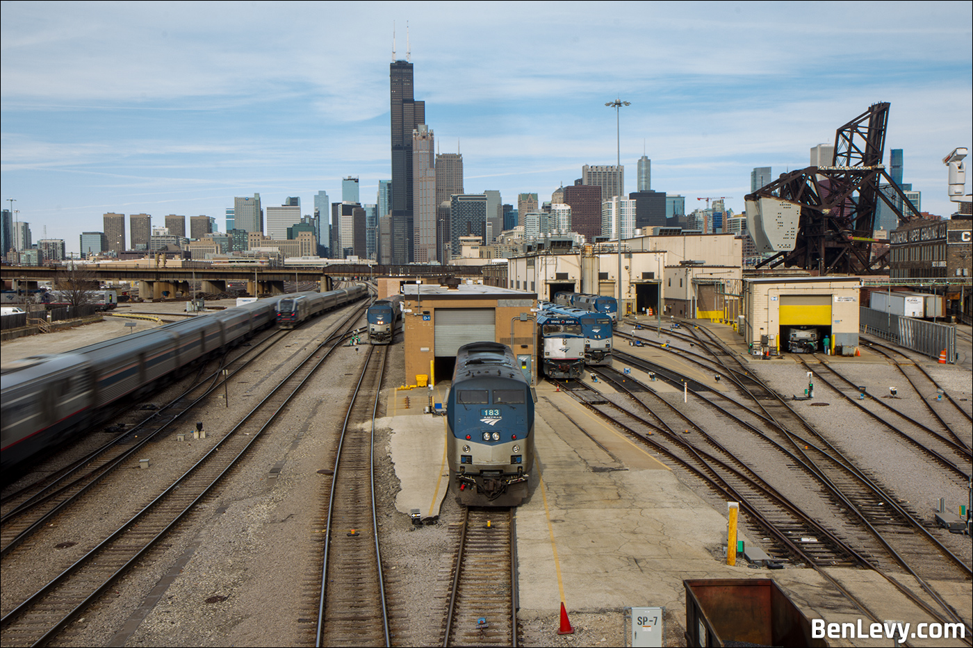 Amtrak trainyard in Chicago