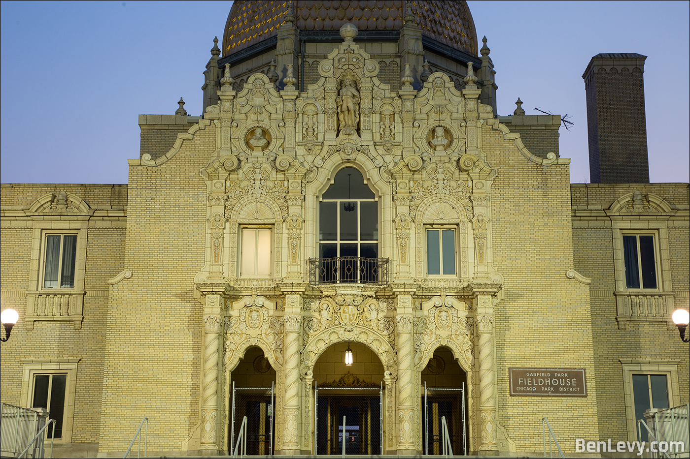 The facade on the east side of the Garfield Park Field House