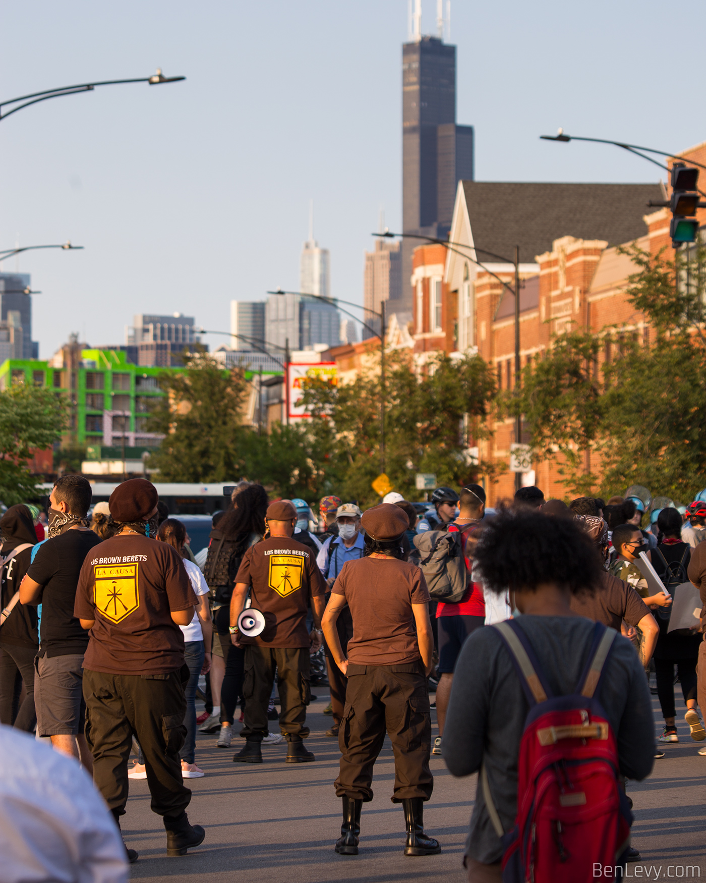 Los Brown Berets Protestors in Pilsen, Chicago