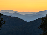 Craggy Mountain Ridges at Sunset