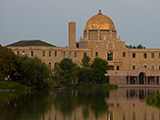 The Golden Dome of the Garfield Park Fieldhouse, seen from the lagoon