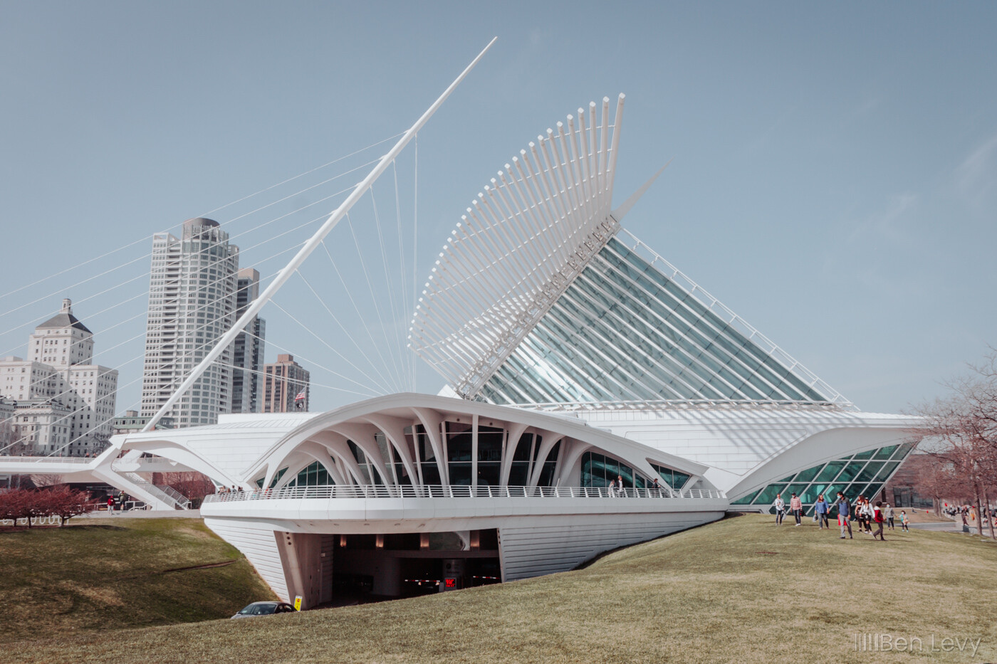 The South End of the Milwaukee Art Museum in Spring
