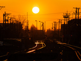 A Golden Sky at a Pink Line Station in Cicero, IL