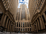 Wide Show in Chicago's Financial District