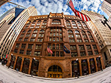 Wide Angle Shot of The Rookery Building in Chicago