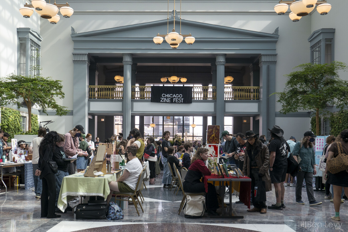 The 2026 Chicago Zine Fest in the Winter Garden at the Harold Washington Library