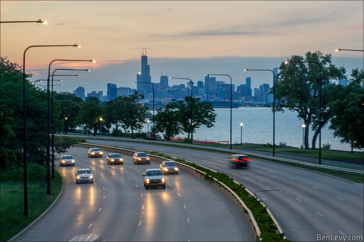 View of Downtown Chicago from South Lake Shore Drive