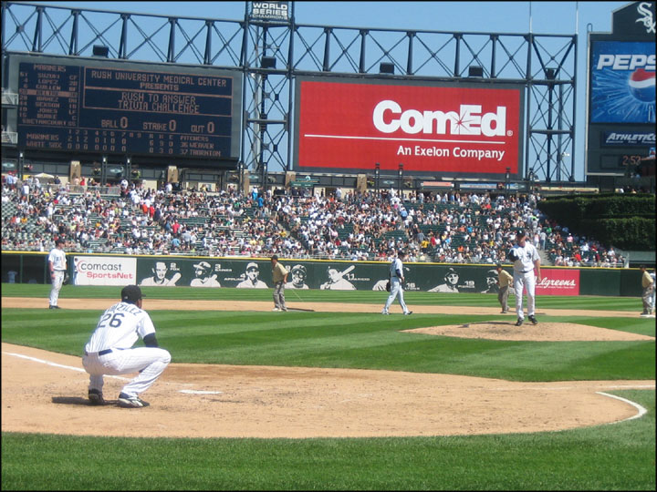 Tossing the ball between innings