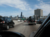 On the highway in Chicago