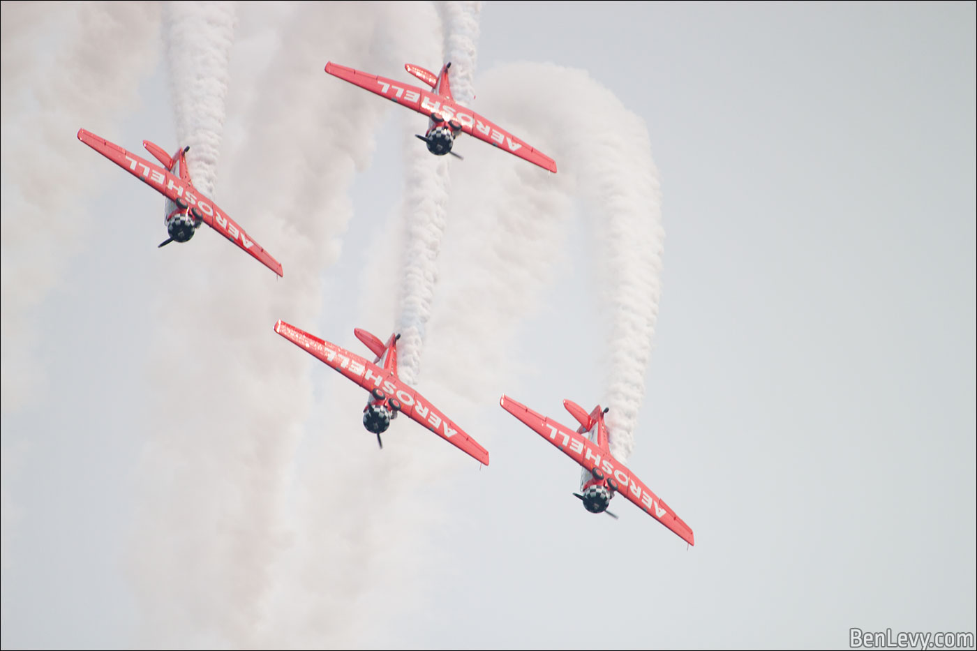 AeroShell Aerobatic Team in formation