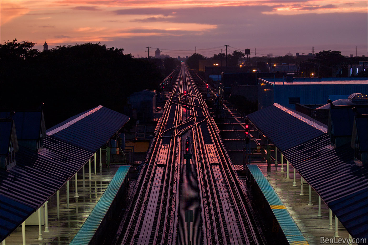 The Ashland Train Station at Dusk