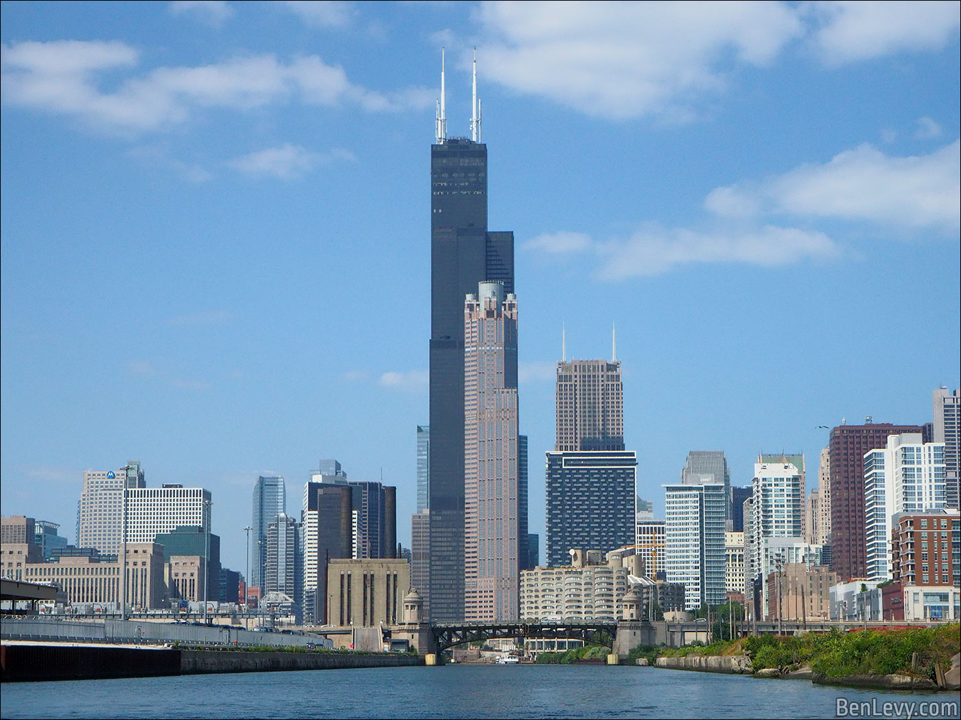 Chicago as seen fron the south branch of the river