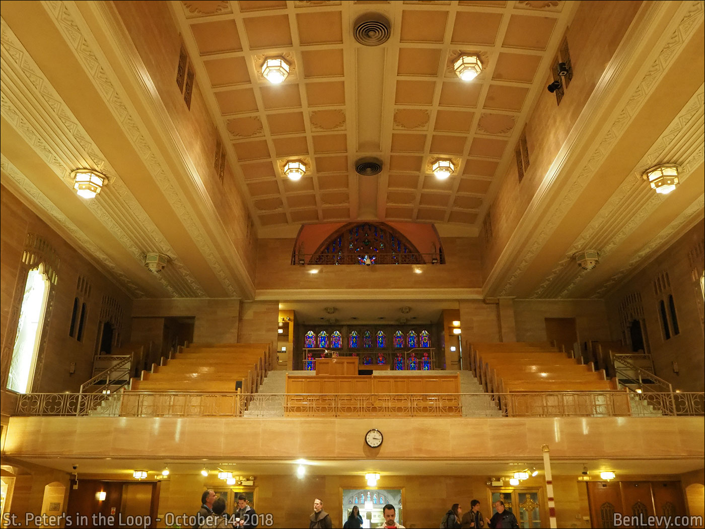 The balcony at St. Peter Church in Chicago