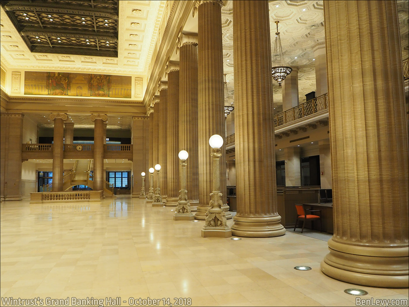 Columns at Wintrust's Grand Banking Hall