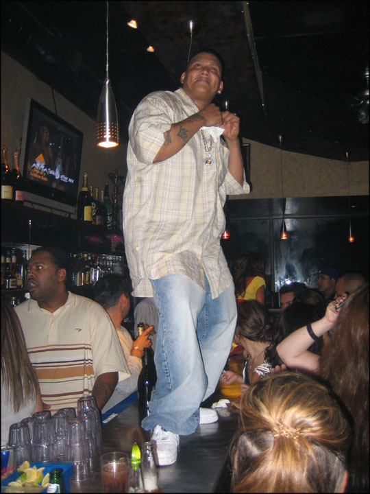 Cuban Link dancing on the bar