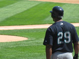 Adrian Beltre warming up