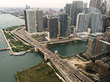 The Outer Drive Bridge from above