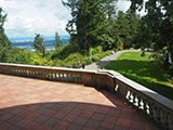 Looking out from the balcony of the Pittock Mansion